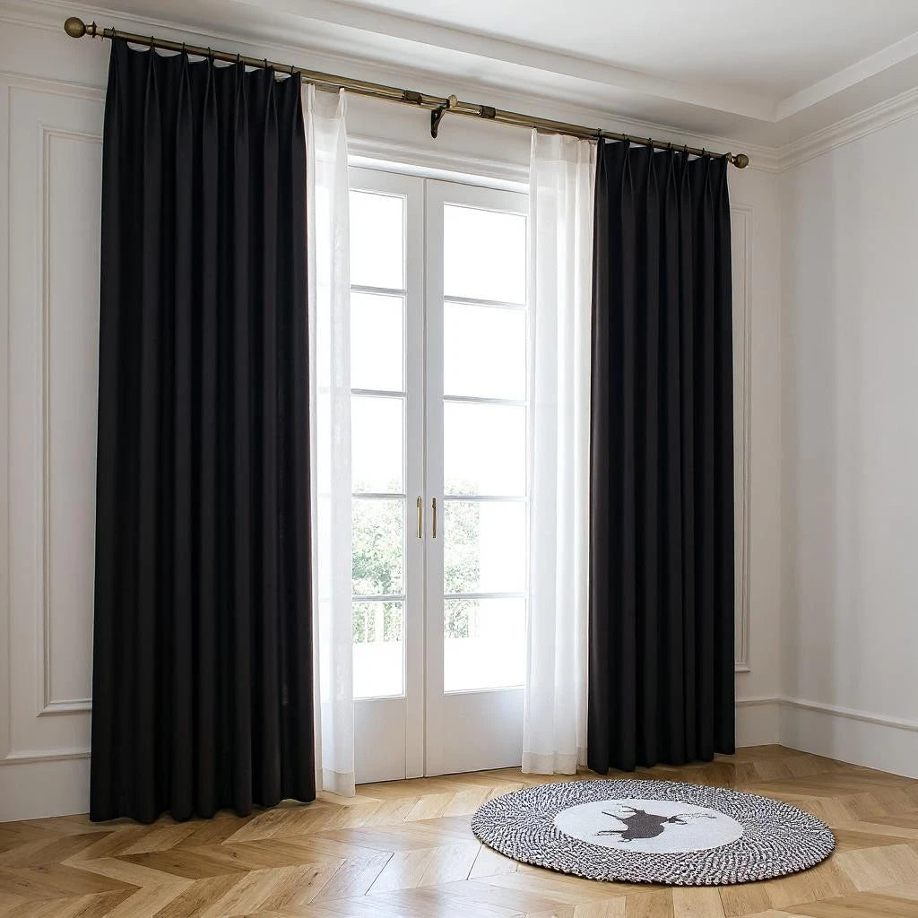 Jaliyah Solid Blackout Curtains for Bedroom - Custom Room Darkening Window Drapes for Better Sleep & Privacy - Thermal Insulated Noise Reducing Curtain Panels for Living Room, Nursery & Home Theater