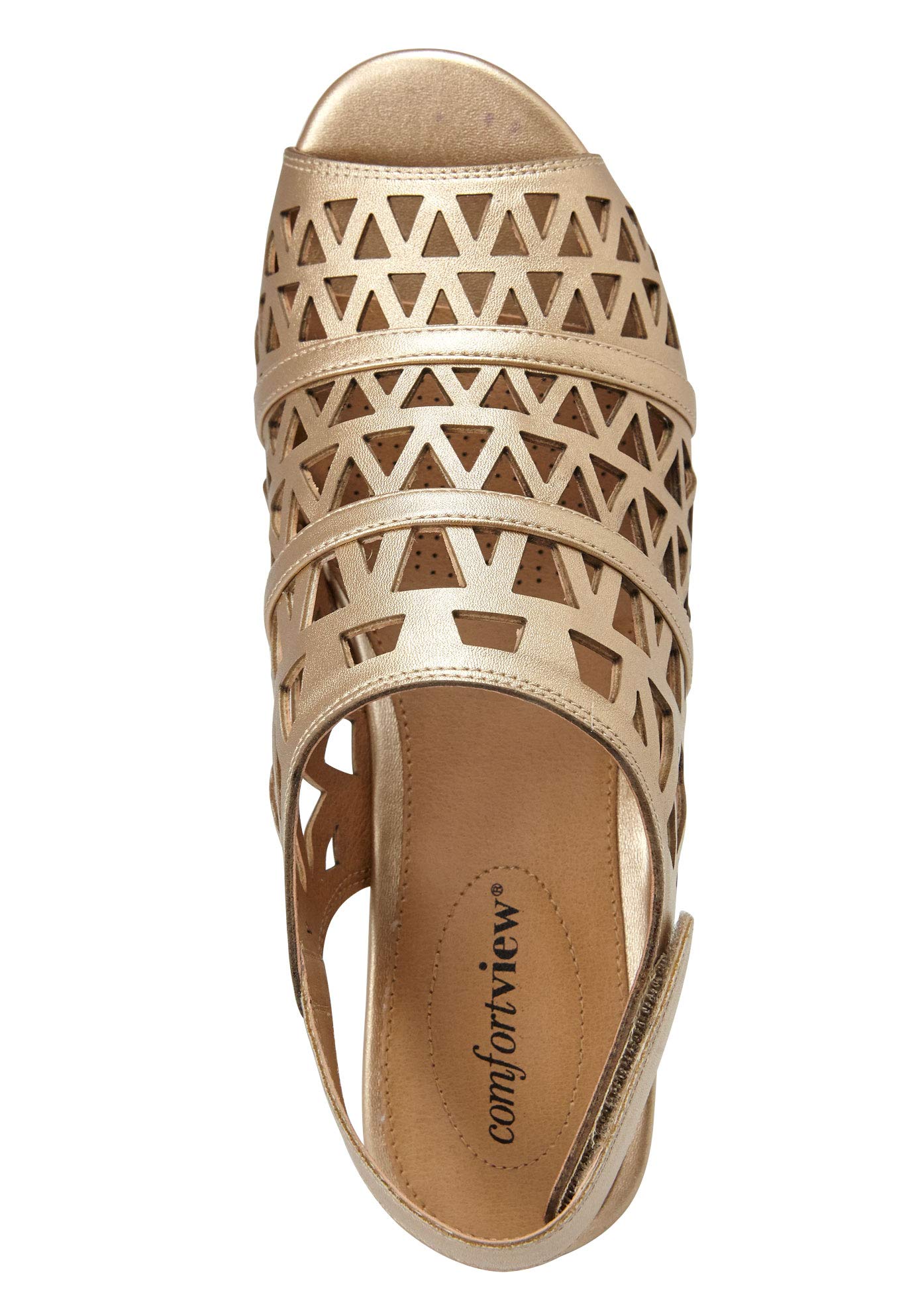 Comfortview Women's Wide Width The Karen Espadrille - Comfortable Summer Flats for Wide Feet | Perfect for Casual Outings, Beach Walks & Office Wear