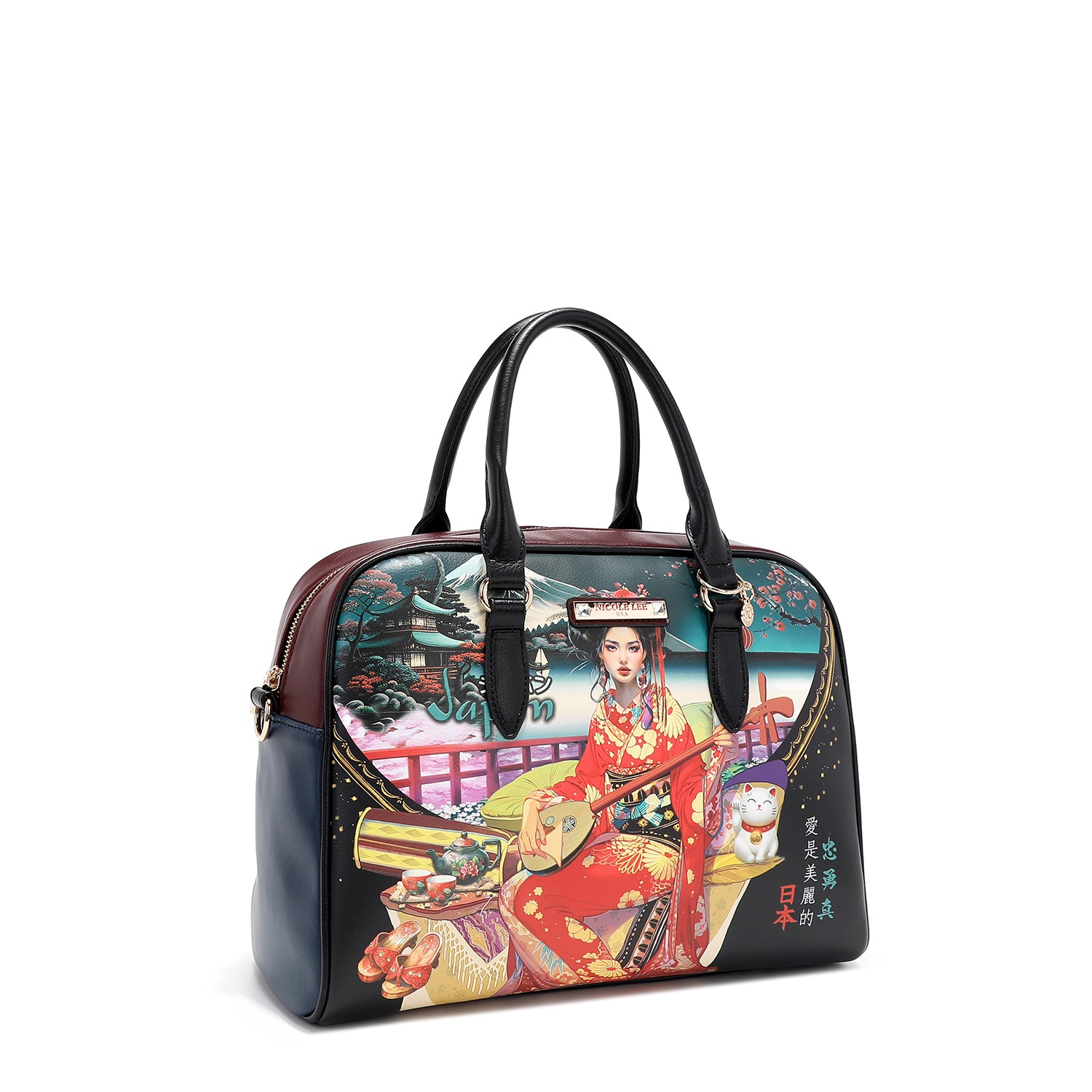 AKIKO LA BELLEZA 3-Piece Leather Handbag Set - Women's Shoulder Bag, Crossbody Purse & Wallet - Perfect for Work, Travel & Everyday Use