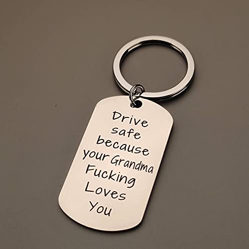 Drive Safe Keychain - Thoughtful Birthday & Christmas Gifts for Women, Men, Teens, Boys & Girls | Perfect Car Accessory for New Drivers & Safe Travel Wishes