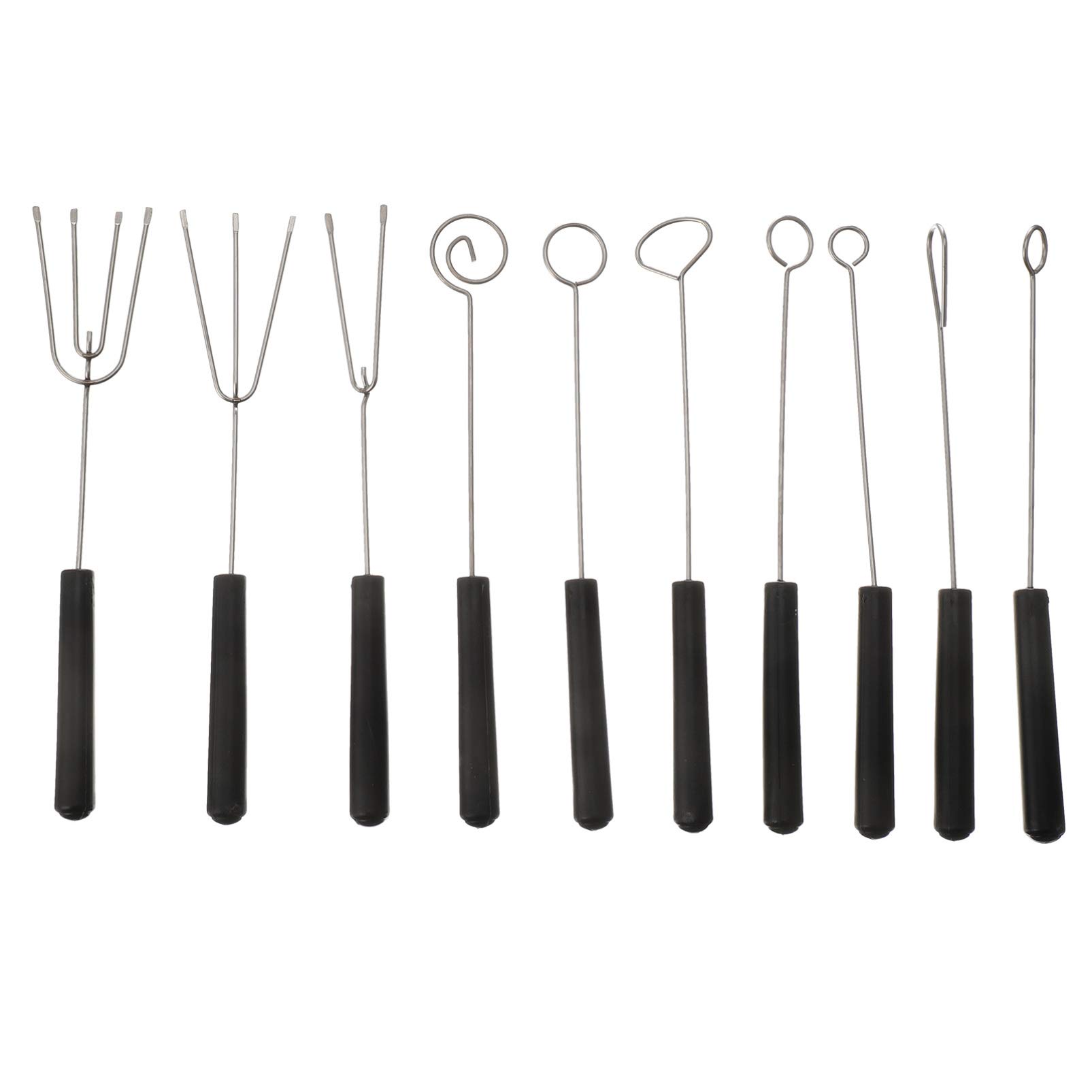 10-Piece Chocolate Dipping Forks Set - DIY Decorating Tools for Baking, Candy Making & Kitchen Use - Perfect for Chocolate, Candy, BBQ & Dessert Decorating - Essential Baking Supplies & Kitchen Gadgets