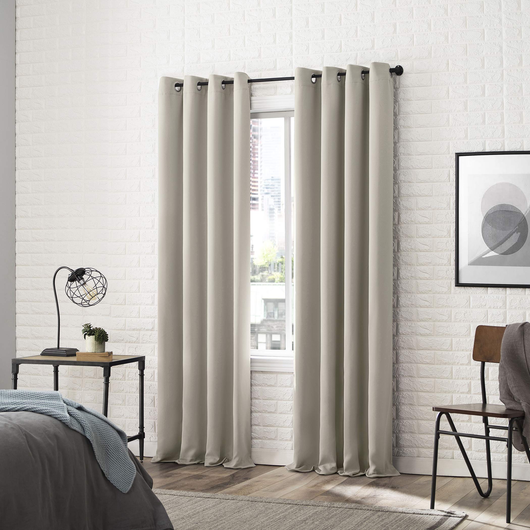 Sun Zero Soho 2-Pack Blackout Energy Efficient Grommet Curtain Panels - 54