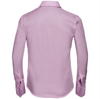 Russell Collection Women's Classic Twill Long Sleeve Shirt (J956F) - Perfect for Office Wear, Casual Outfits & Layering