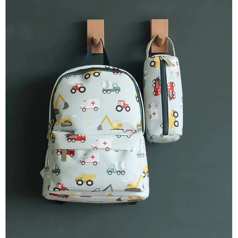 Kids Backpack with Vehicles Design - Lightweight & Durable School Backpack for Boys & Girls - Perfect for Preschool, Daycare & Travel Adventures