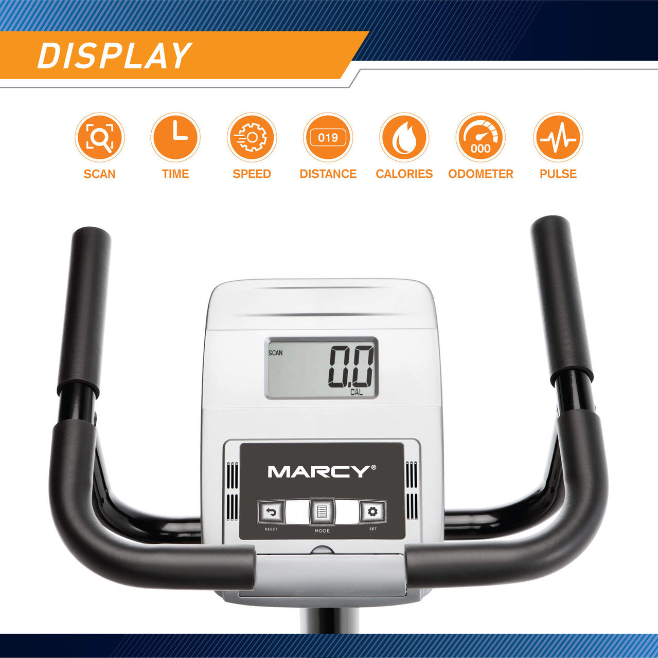 Marcy ME 1019R Magnetic Recumbent Exercise Bike for Home Gym - Low Impact Cardio Workout for Seniors & Physical Therapy - Compact Indoor Cycling Equipment for Small Spaces