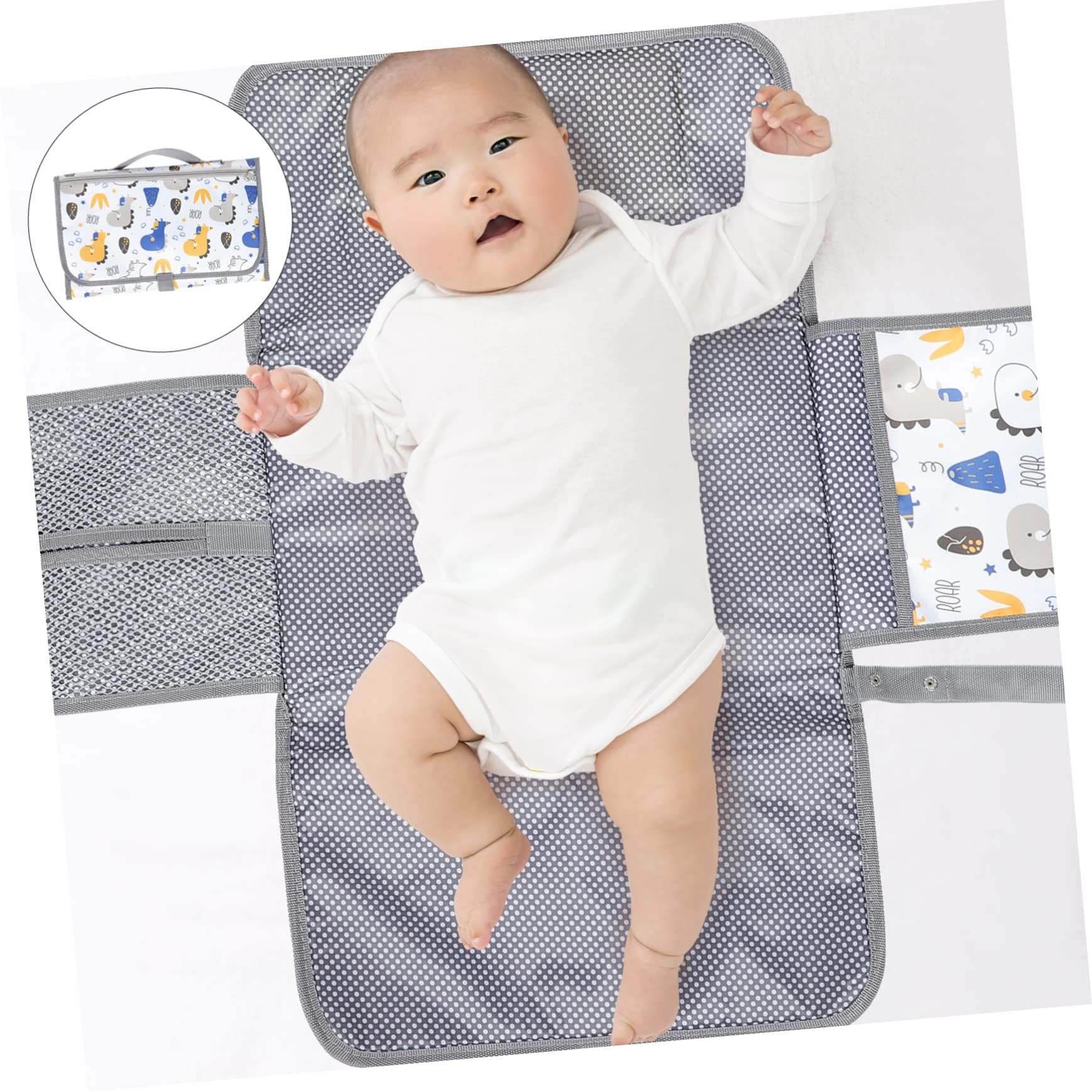ORFOFE Large Portable Baby Changing Pad for Twins - Waterproof Diaper Changing Mat, Travel-Friendly Baby Changing Station for On-the-Go Parents | Perfect for Nursery, Car, Stroller & Airplane Travel