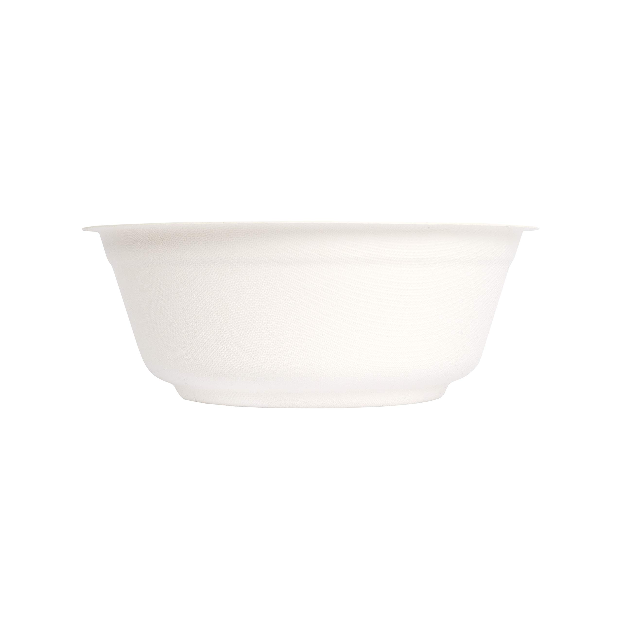 Eco-Friendly 100% Compostable Plant Fiber Bowls - 16oz (500 Pack) | Biodegradable Disposable Bowls for Parties, Picnics & Eco-Conscious Dining