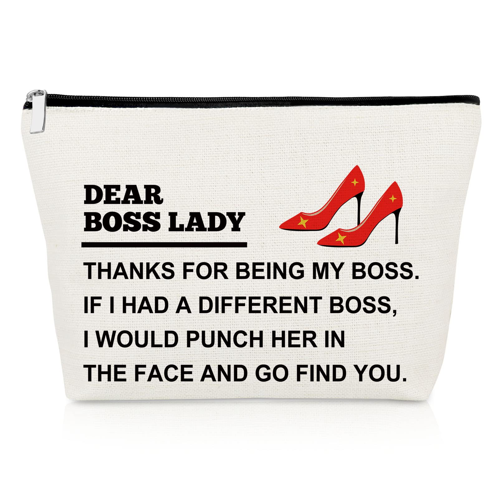 Stylish Makeup Bag for Women - Perfect Boss Lady Gift, Mentor Appreciation, Coworker Farewell, Retirement or Birthday Present - Ideal for Office, Travel & Daily Use