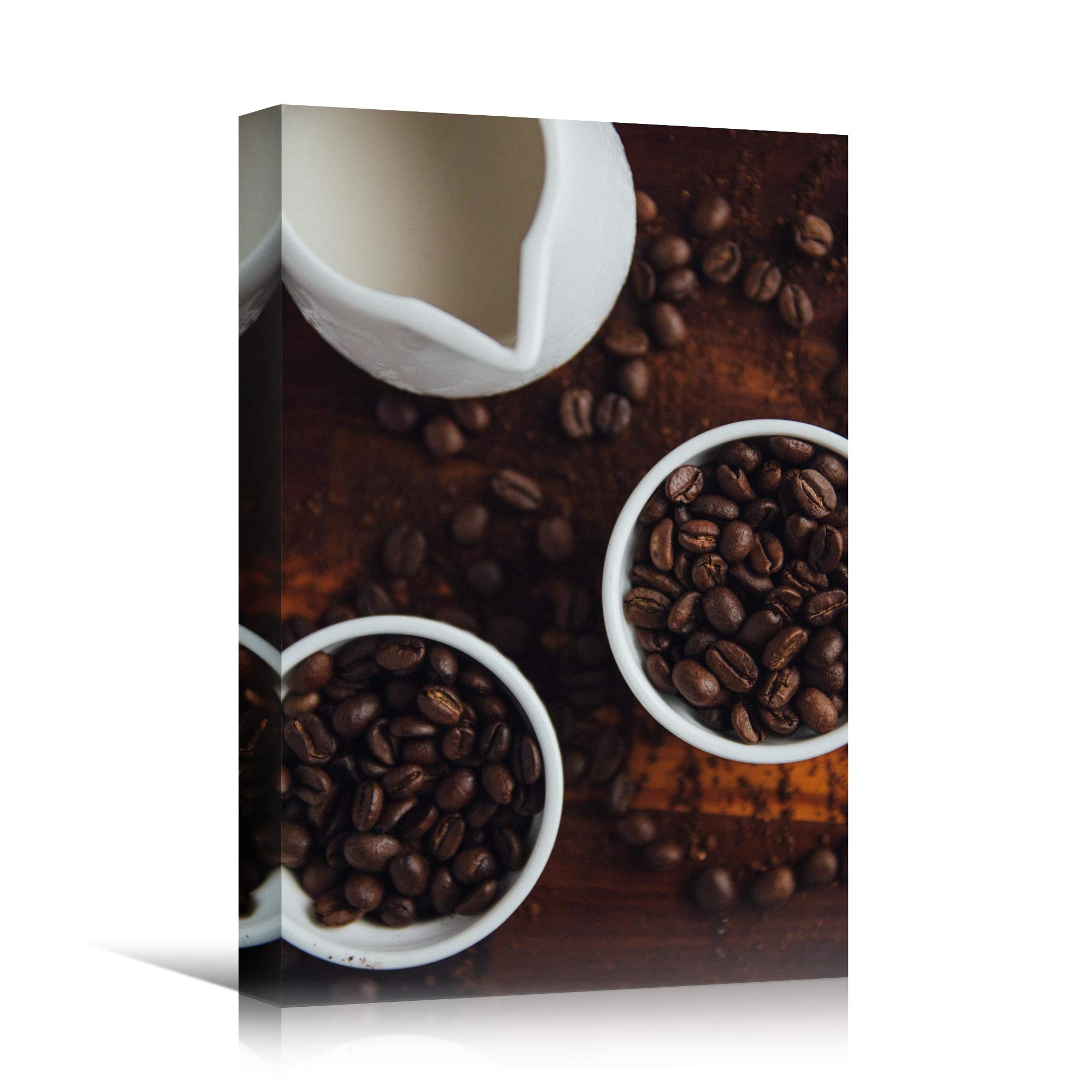 Farmhouse Coffee Preparation Canvas Wall Art - 32x48 Inches Multicolor Kitchen Decor, Country Food Photography, Spices Theme | Perfect for Kitchen, Dining Room & Cafe Decor