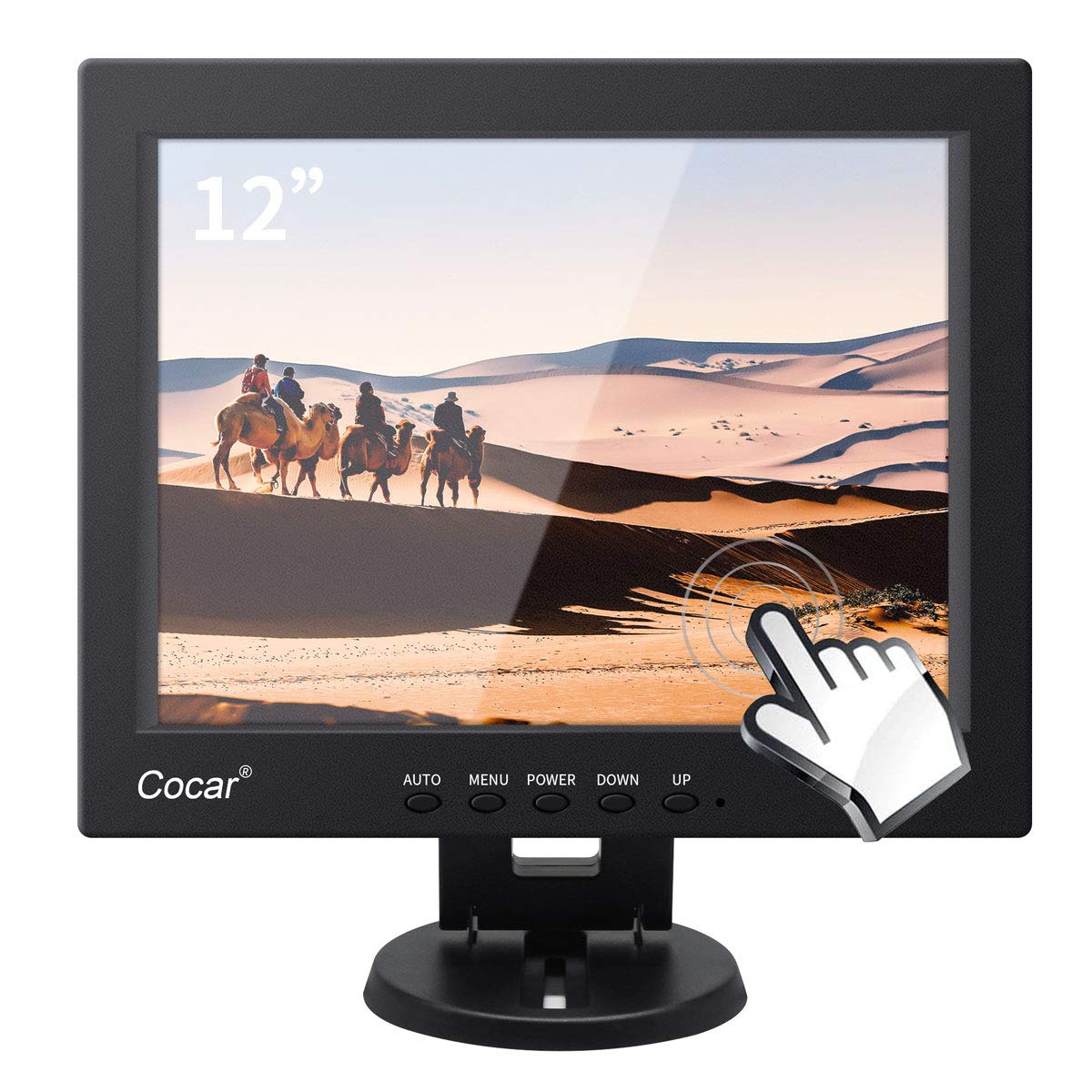 12 Inch Touchscreen Monitor with Built-in Speakers - LCD POS System for Restaurants, Bars, Coffee Shops & Retail Stores - Touch Screen Display for Cashier, Point of Sale & PC Use - Perfect for Order Taking, Payment Processing & Customer Service