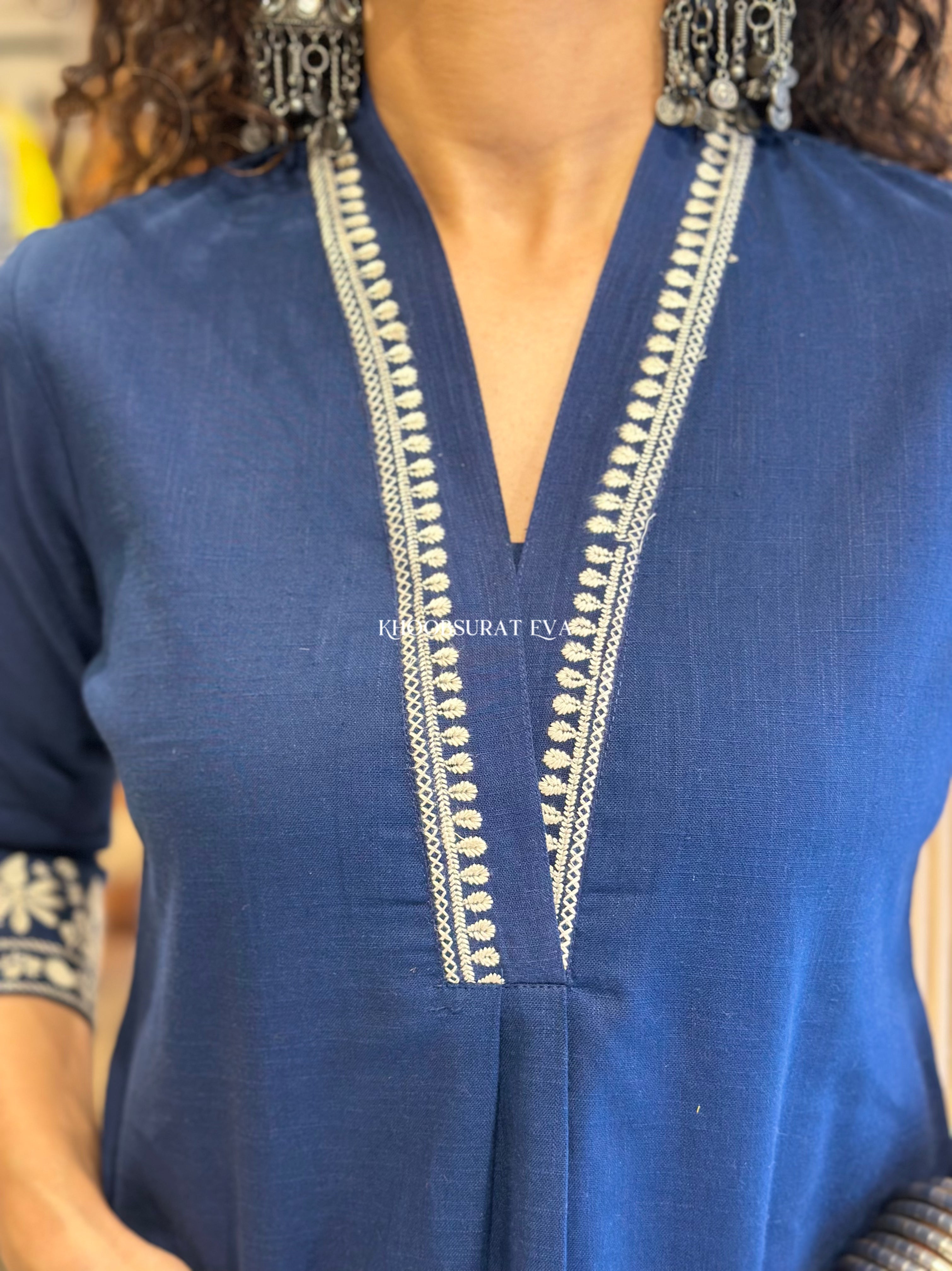 Elegant Mimi Royal Blue Kurta Set for Women | Stylish Indian Ethnic Wear | Perfect for Festivals, Weddings & Parties