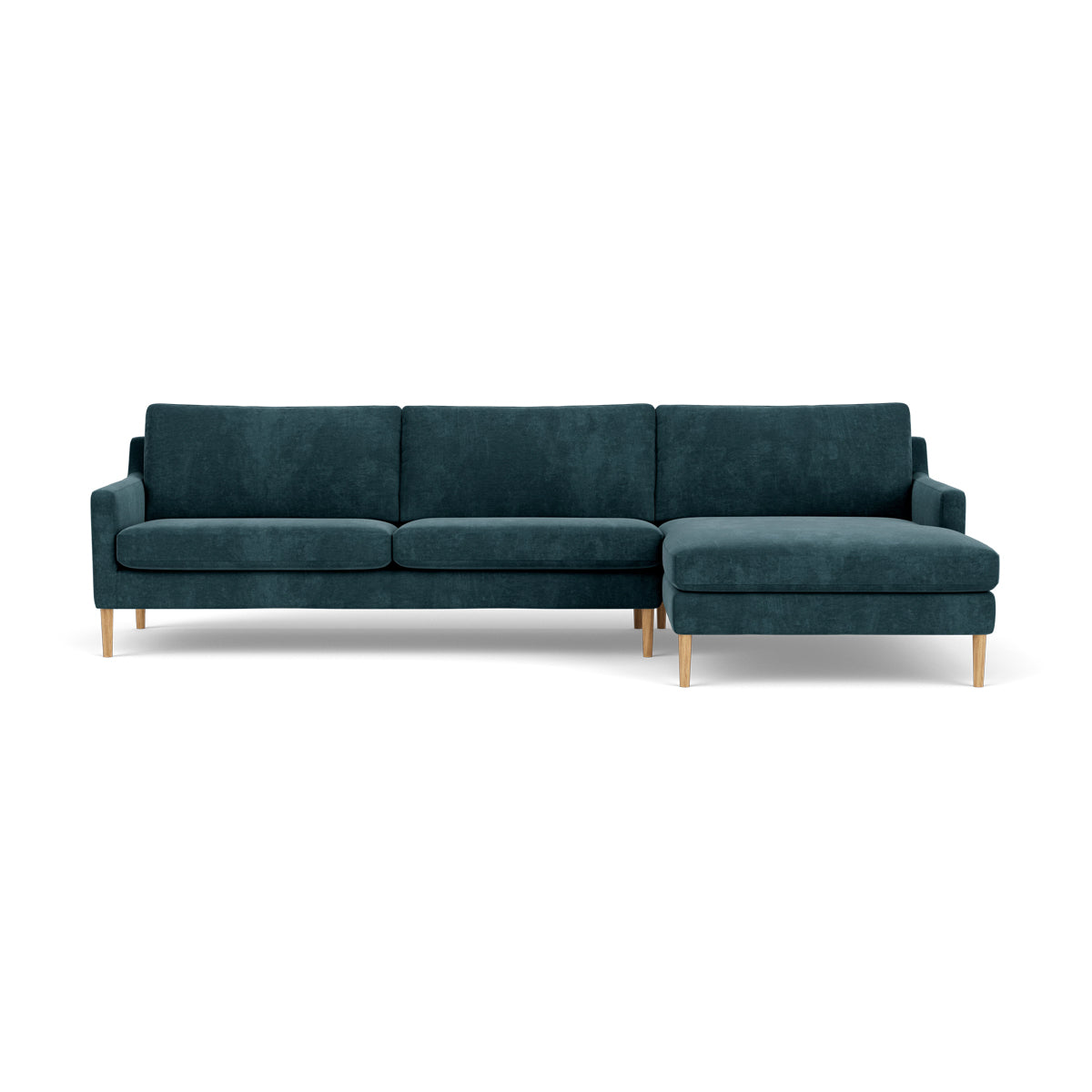 Astha Fabric Right Chaise Sofa - Modern Upholstered Sectional Couch for Living Room, Lounge & Small Spaces