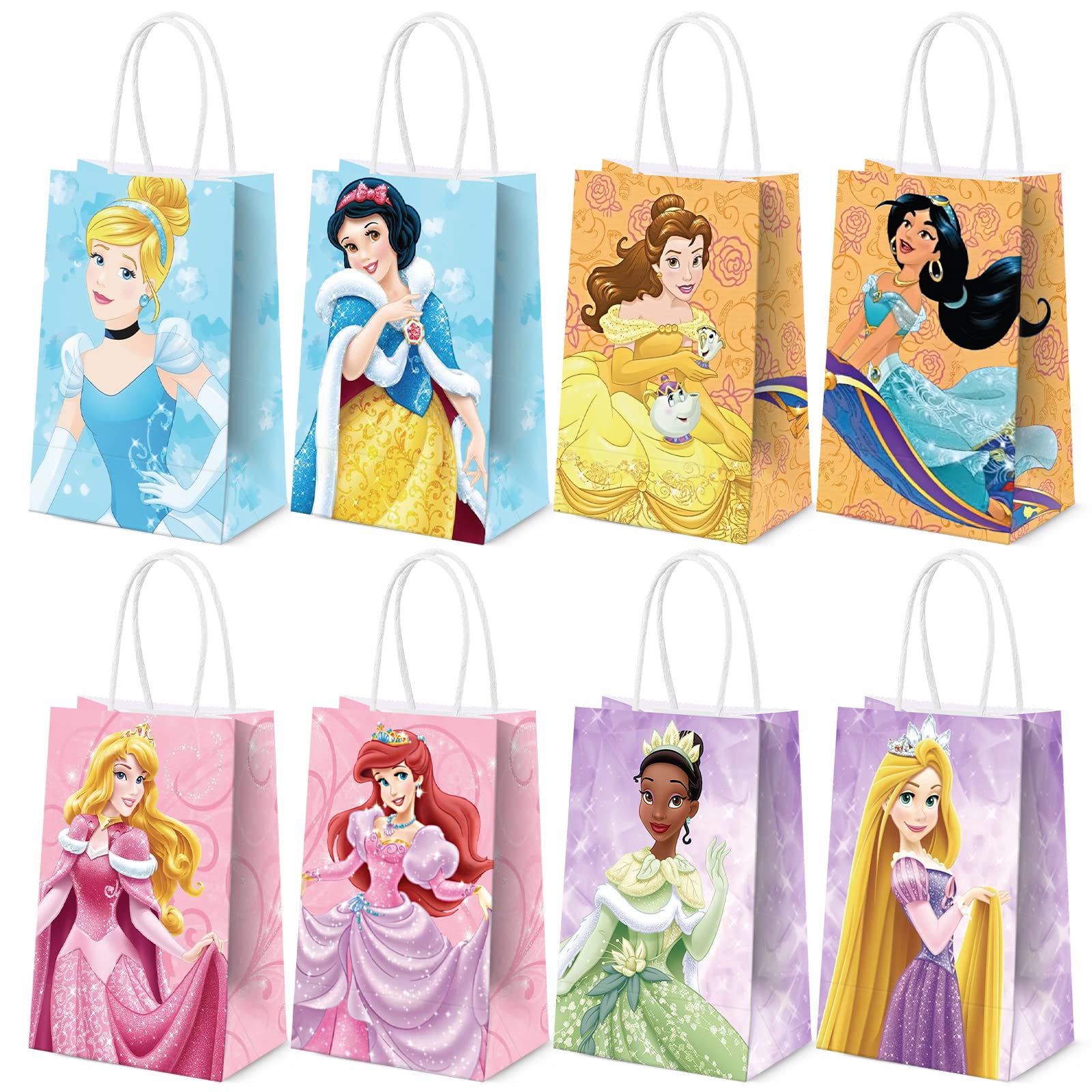 16PCS Birthday Party Favor Bags for Girls - Colorful Goodie Bags with Drawstrings for Birthday Party Decorations & Kids Party Supplies | Perfect for Birthday Favors, Baby Showers, Classroom Treats & Goody Bags