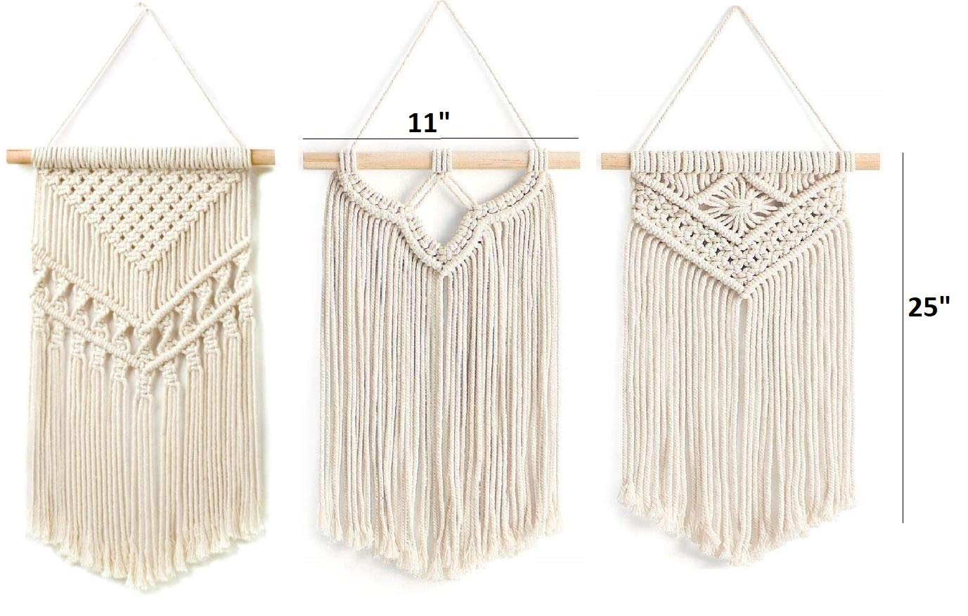 Boho Macrame Wall Hanging Art - Handwoven 8