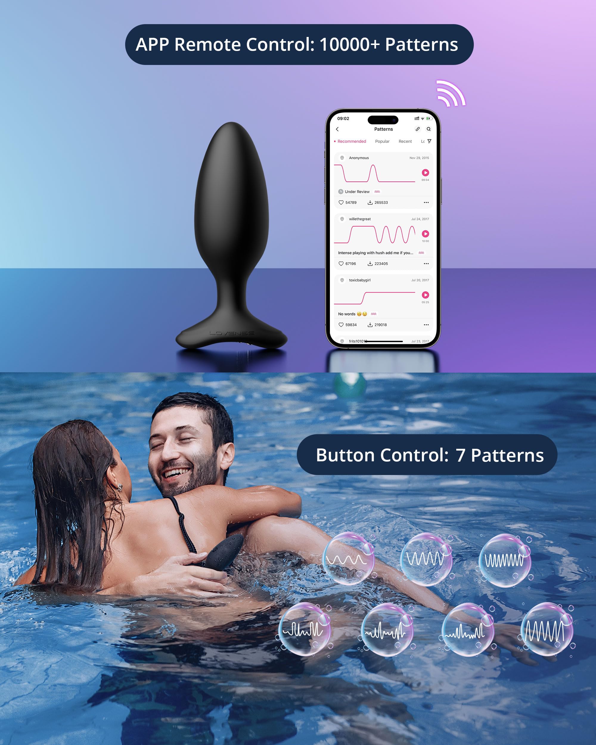 LOVENSE Hush 2 Vibrating Butt Plug 1.75