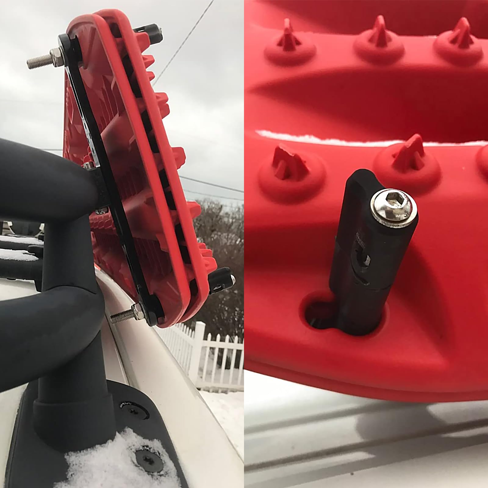 RYANSTAR RACING 4Pcs Lockable Mounting Pins Kit with 4Pcs Locks - Compatible with MaxTrax MKII Recovery Boards & Traction Boards - Anti-Theft Safety Mounting System for Off-Road Vehicles, 4x4 Trucks & Jeep Adventures