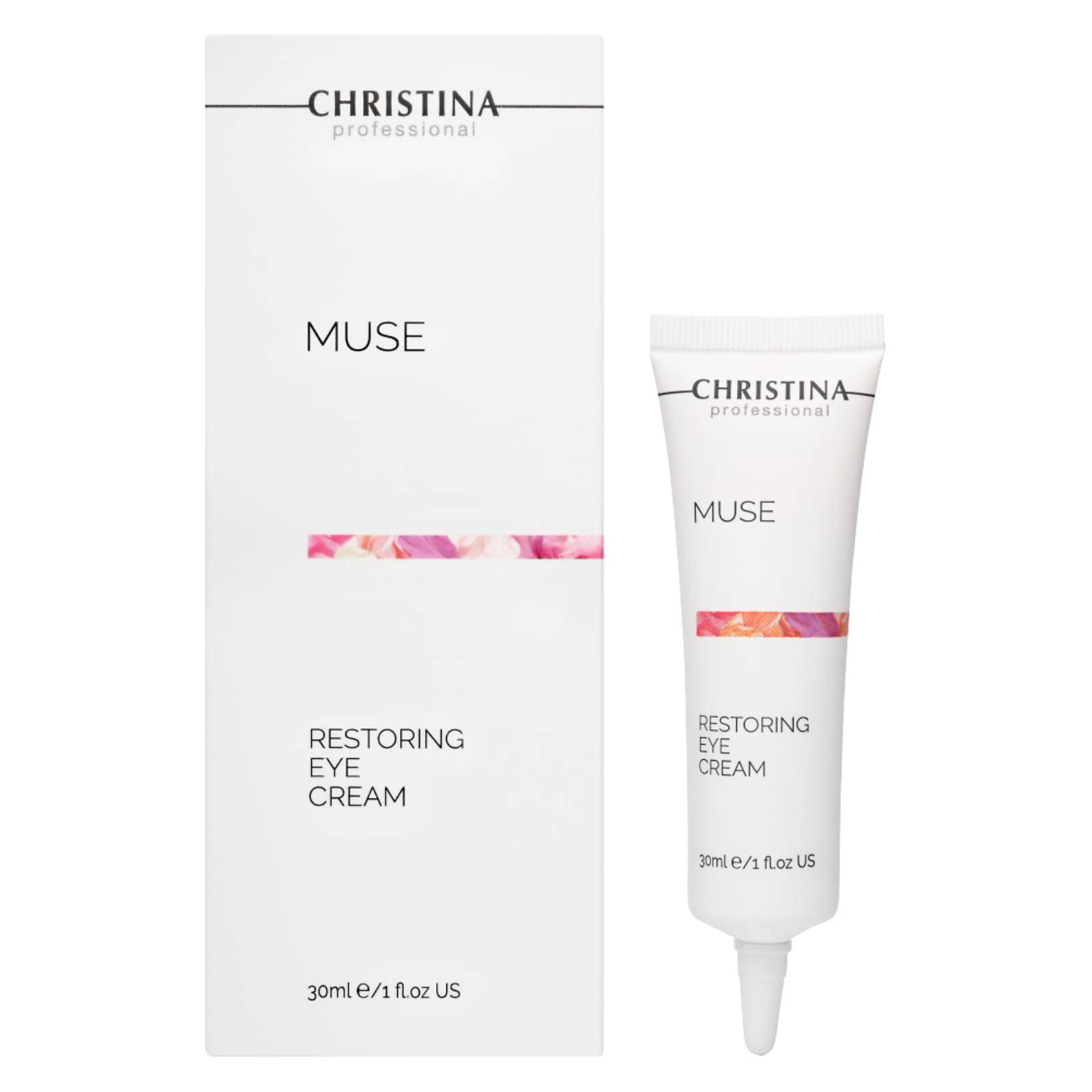 CHRISTINA Muse Restoring Eye Cream - Anti-Aging Eye Treatment with Peptides to Reduce Wrinkles, Dark Circles & Puffiness - Hydrating & Firming Under Eye Cream for Women & Men - Perfect for Night Routine & Travel Skincare (30ml)