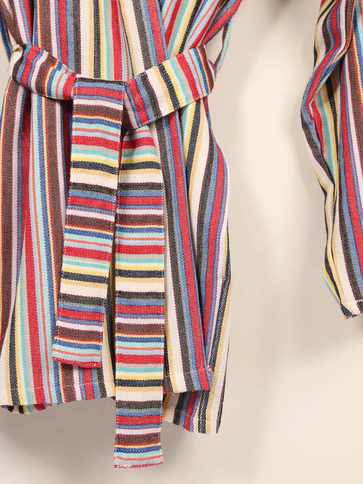 Handwoven Cotton Jacket for Women - Rainbow Striped Lightweight Cardigan | Boho Chic Outerwear for Spring & Fall | Perfect for Casual Outings, Beach Cover-ups and Festival Fashion