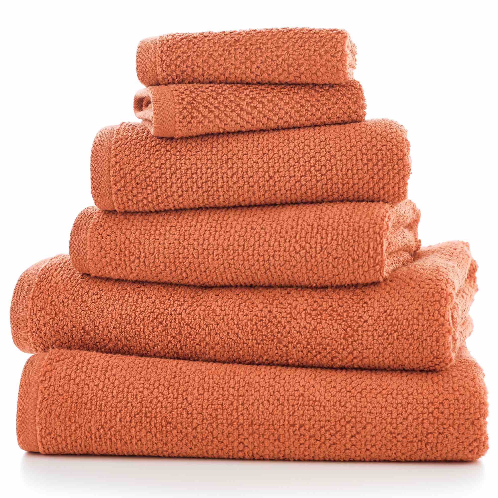 Romeo Textured Quick Dry Towel - Super Absorbent & Lightweight, Perfect for Gym, Beach, Pool & Travel - Paprika Color