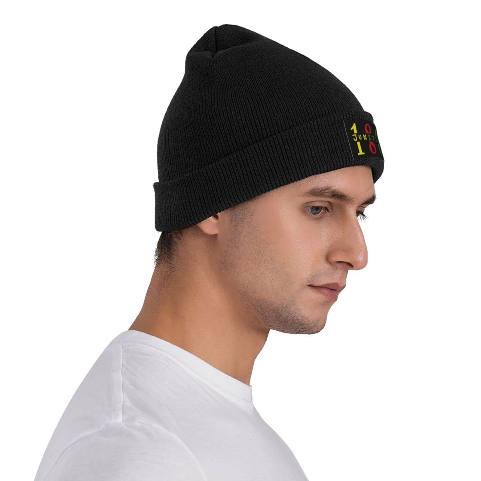 Juneteenth 1865 Freedom Day Beanie - Warm Knit Skull Cap for Men & Women - Winter Thermal Cuffed Hat in Black - Perfect for Cold Weather & Outdoor Activities