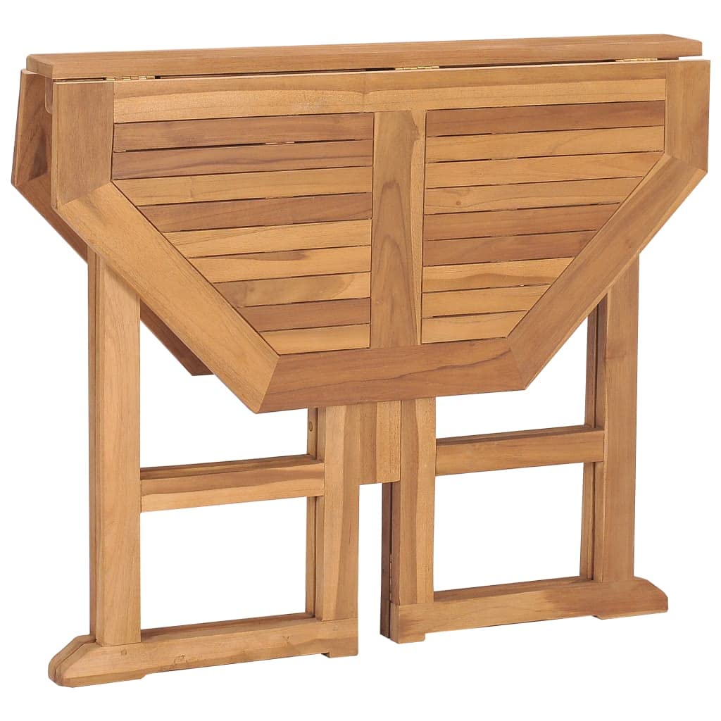 Folding Teak Wood Patio Dining Table - 35.4