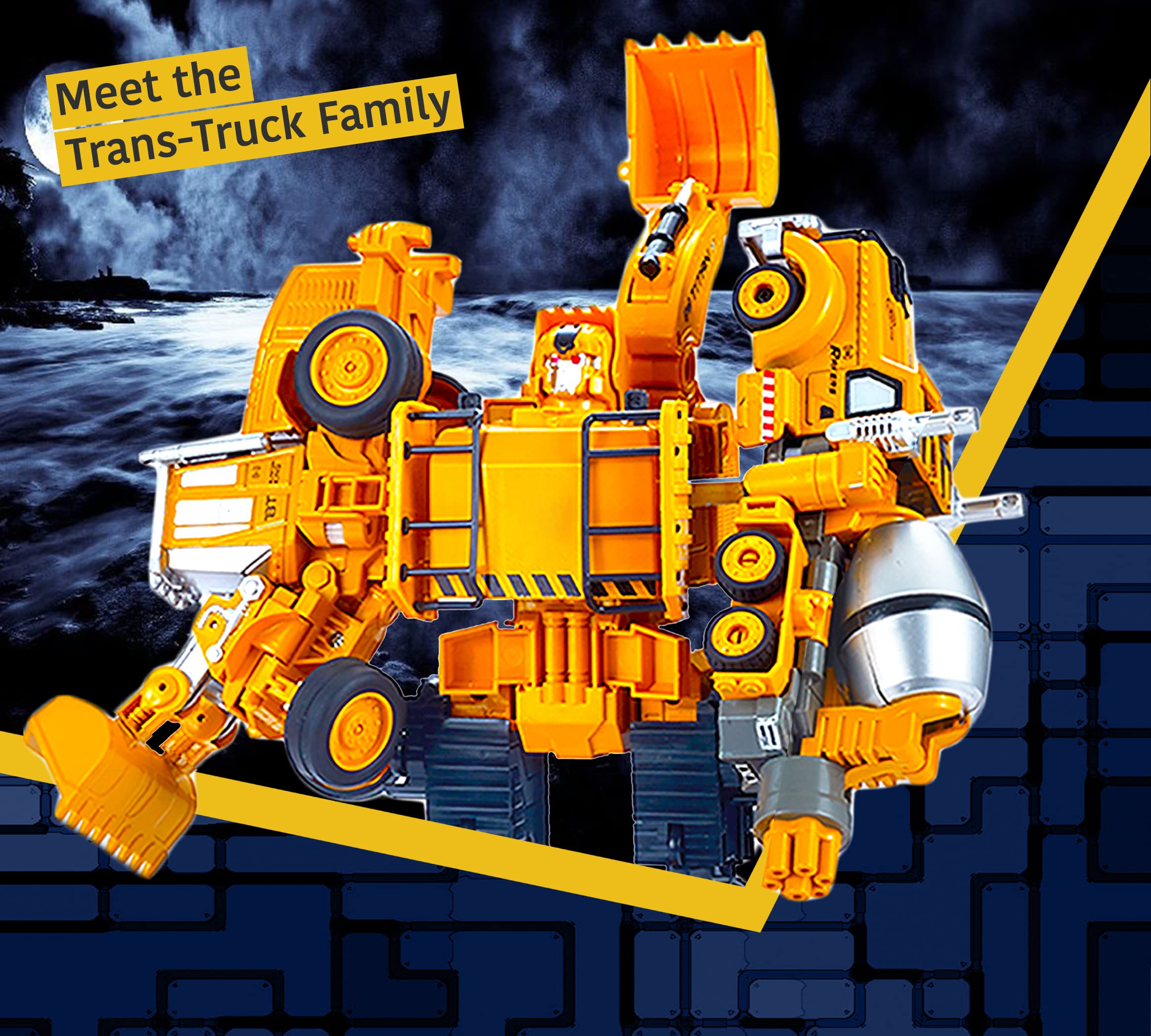 Big Mo's Toys Tractor Robot Construction Set - 5 Piece Transforming Truck to Robot STEM Building Kit - Educational DIY Action Figures for Kids - Perfect for Birthday, Christmas Gifts & Creative Playtime
