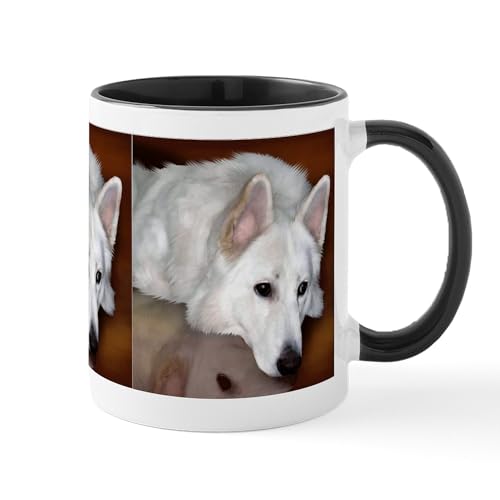 White/Black Inside - White German Shepherd Dog Mug