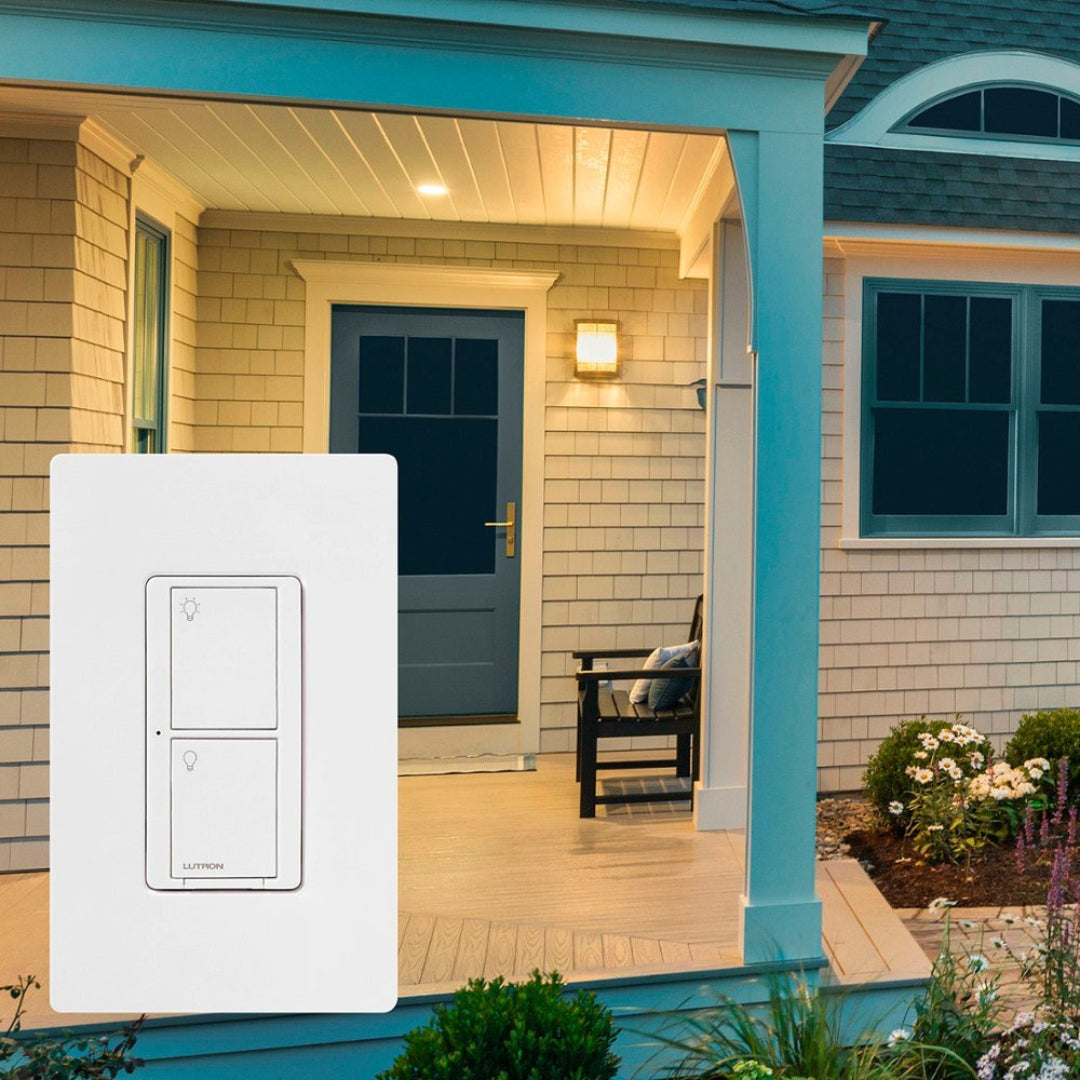 Lutron Caseta Deluxe Smart Switch Kit with Pico Remote | 2-Wire Dimmer Switch | White | Smart Home Lighting Control for Bedroom, Living Room & Office