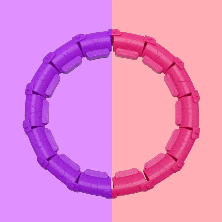 Adjustable Weighted Hula Hoop with Massage Balls for Adults - Waist Trimmer, Core Workout & Belly Fat Burner - Perfect for Home Gym, Weight Loss & Fitness Training