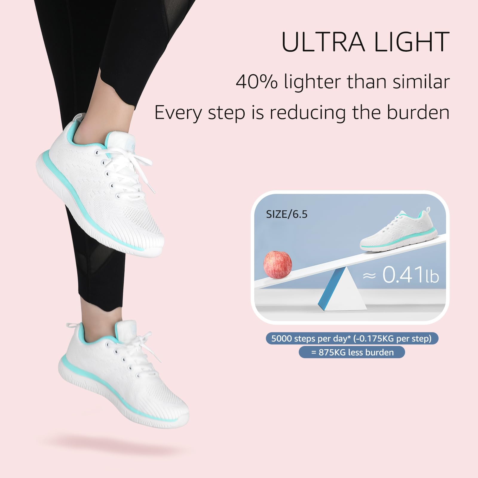 STQ Women's Lightweight Tennis Shoes - Comfortable Walking & Athletic Sneakers for Gym, Workout, Cross Training - Perfect for Running, Fitness & Casual Wear