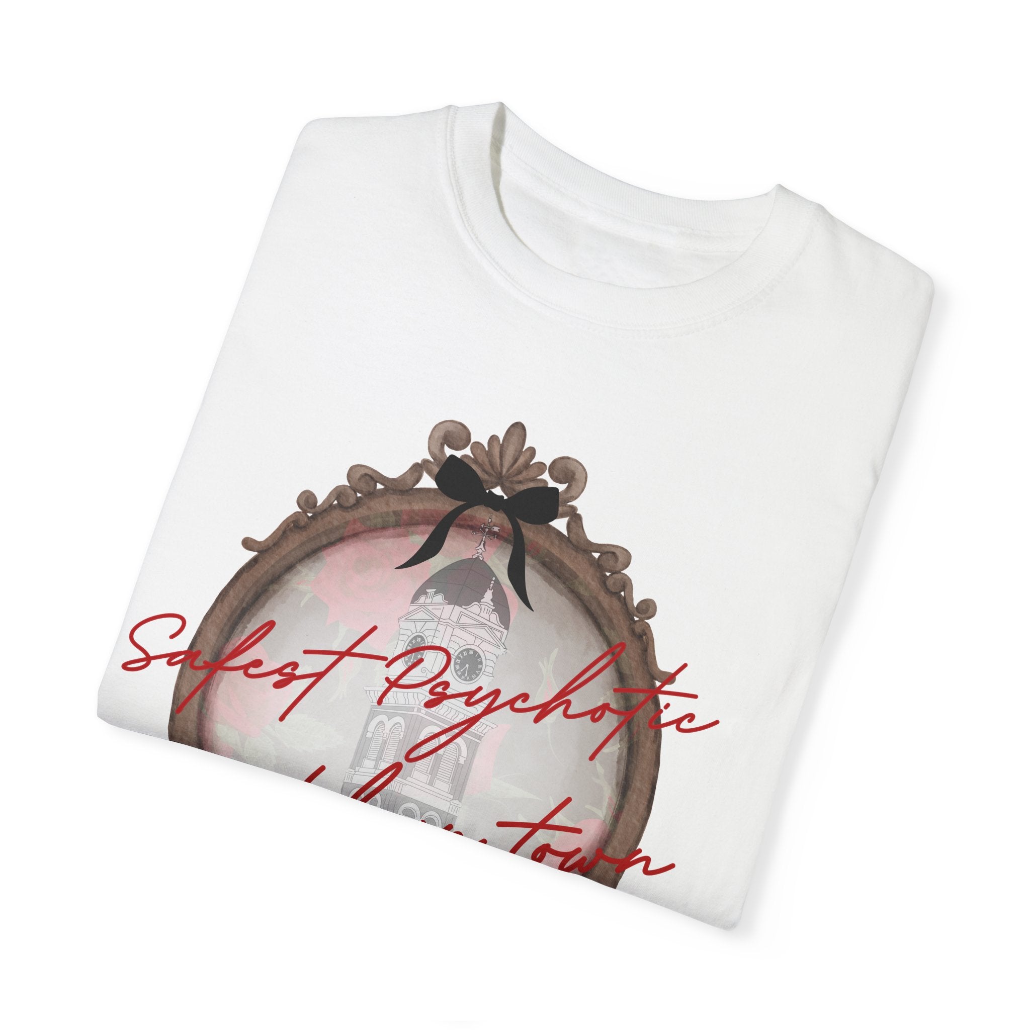 Funny 'Safest Psychotic B*tch' Graphic T-Shirt for Women - Sarcastic Humor Tee - Perfect for Parties, Gifts & Everyday Wear