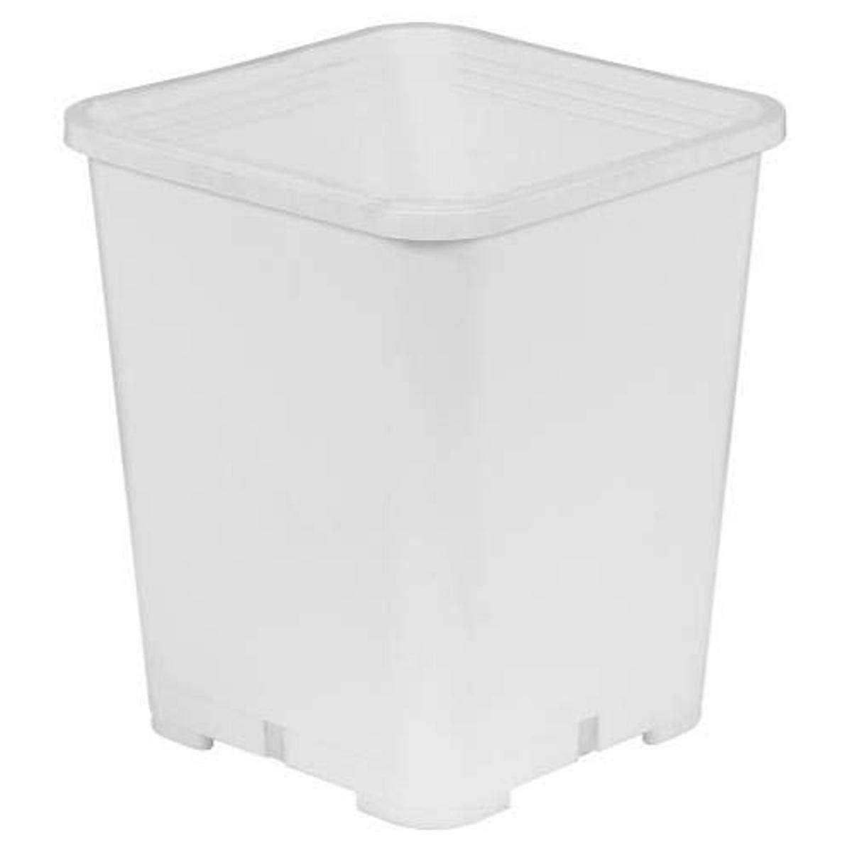 Premium White Ceramic Square Planter Pot 7x7x9 Inch - Modern Indoor Outdoor Flower Pot for Succulents, Herbs, and Home Decor