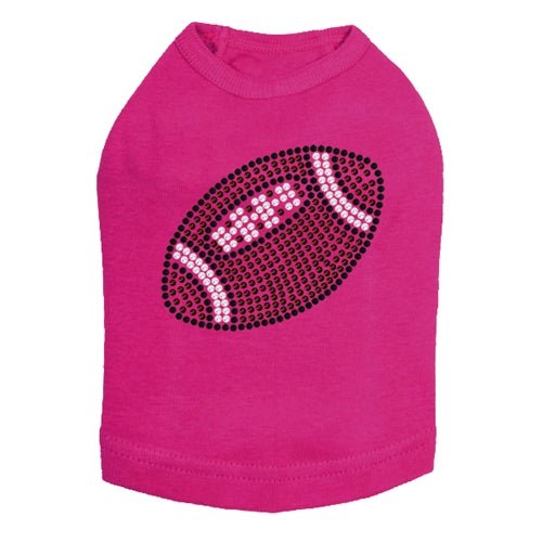 Sparkling Brown Football Rhinestone Tank Top for Women - Multiple Colors Available - Perfect for Game Day, Parties & Sports Events