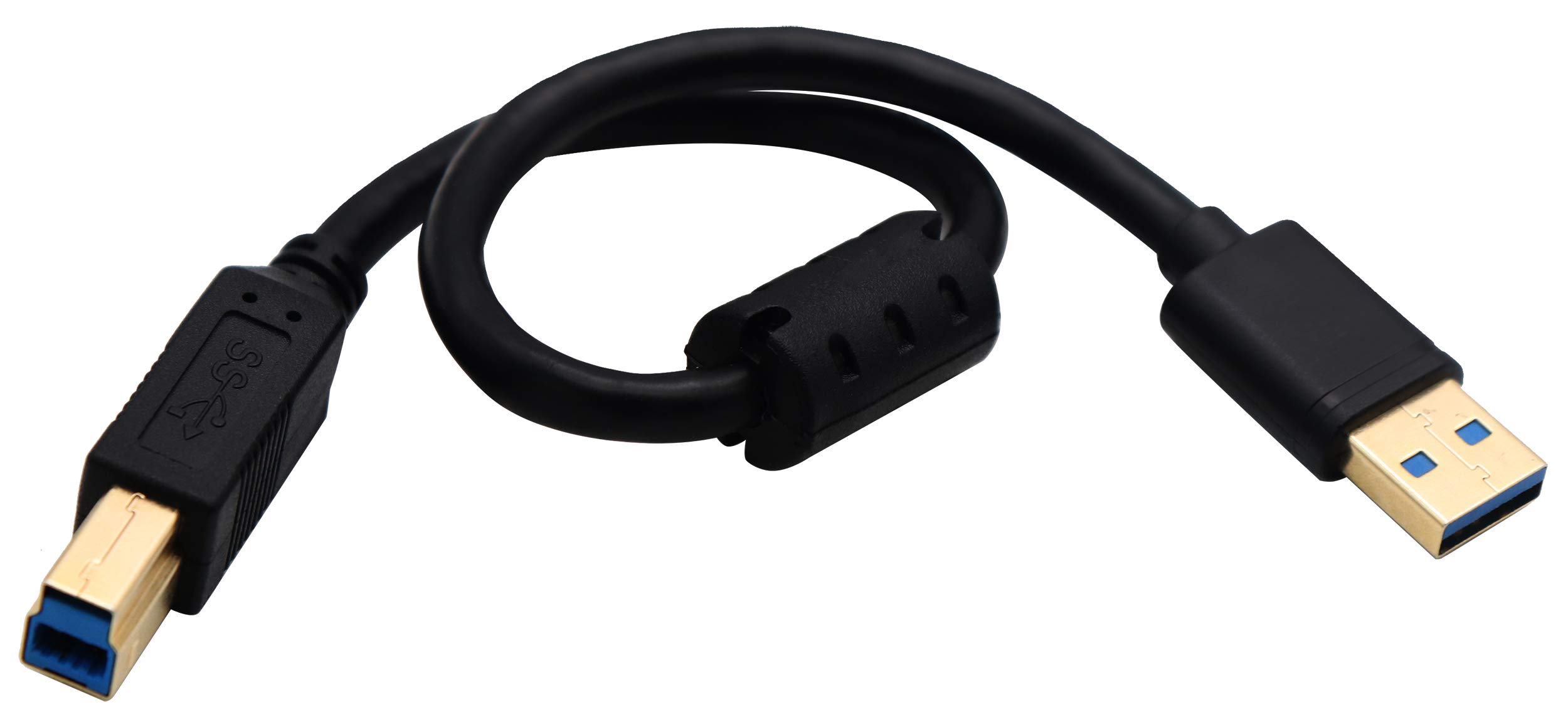 Premium Gold-Plated USB 3.0 Printer Cable - High-Speed A Male to B Male Extender Cord (0.3M) for HP, Canon, Epson Printers & Scanners - Perfect for Home Office & Professional Printing Setup