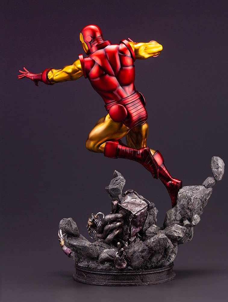 Marvel Avengers Iron Man FIN Art Statue Collectible Figure - Premium Superhero Home Decor for Marvel Fans & Collectors | Perfect for Display Shelf, Office Desk, or Gift for Comic Lovers