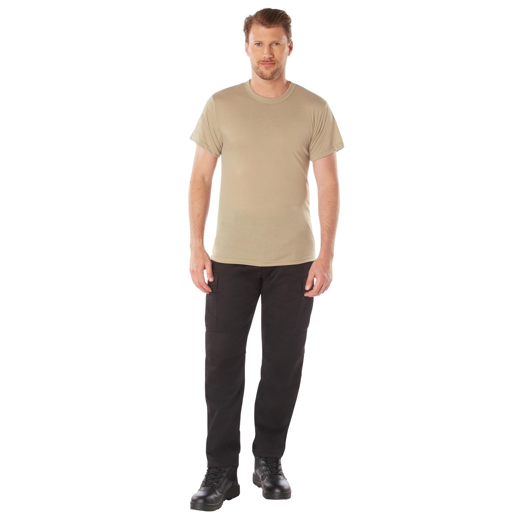Rothco 100% Cotton Desert Sand T-Shirt for Men - XX-Large - Comfortable Military Style Tee for Outdoor Activities, Camping & Casual Wear