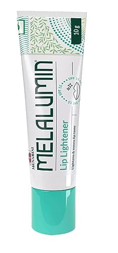 Melalumin Lip Lightener SPF 15 (10GM) - Dark Spot Corrector & Lip Brightening Cream with Sun Protection | For Hyperpigmentation, Chapped Lips & Even Skin Tone | Day & Night Use