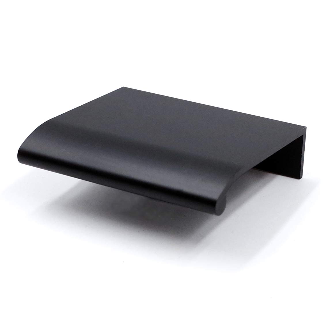 12-Pack Black Concealed Tab Pulls for Kitchen & Garage Cabinets - 2