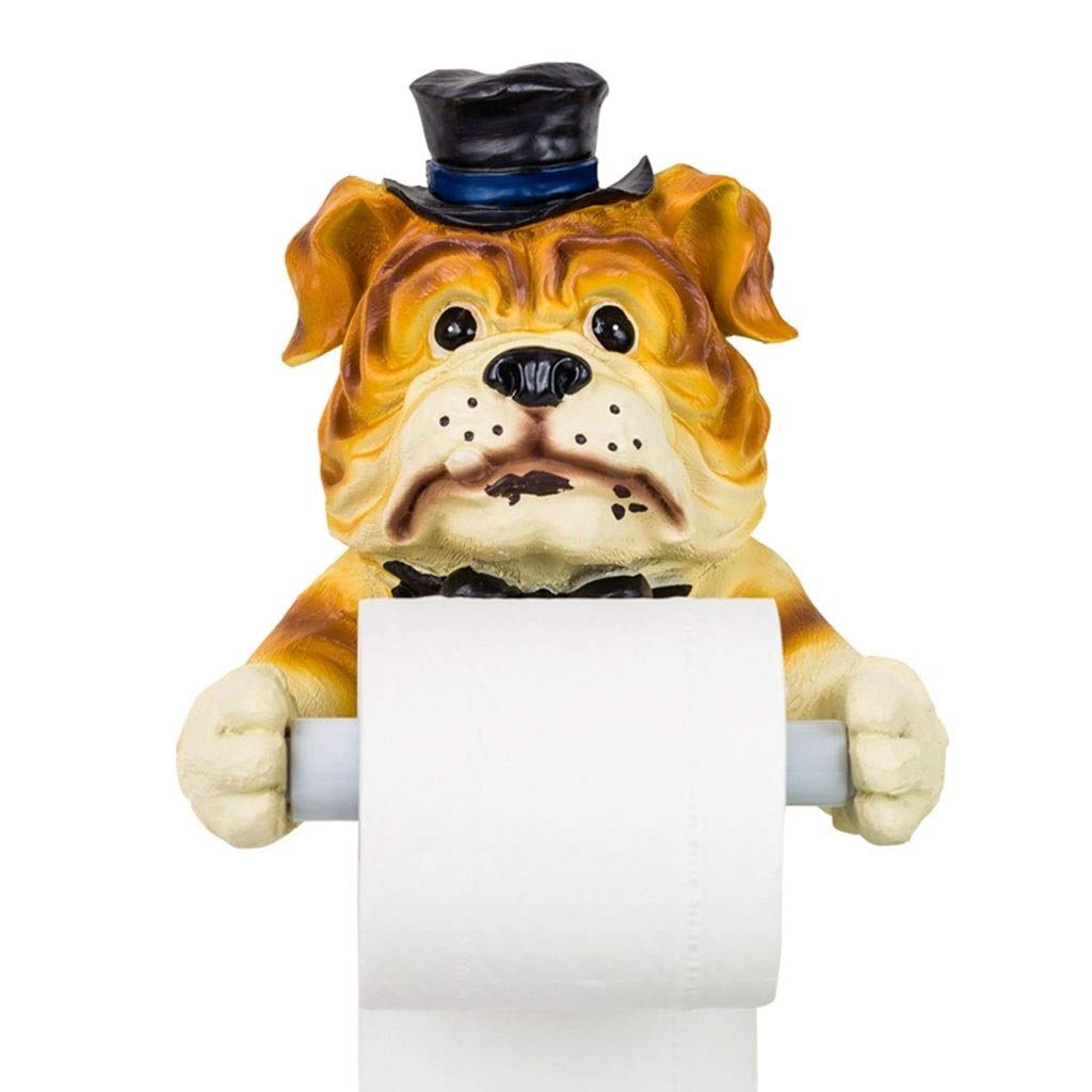 Cartoon Kitchen Toilet Paper Holder - Creative No-Drill Bathroom Tissue Box Stand with Towel Bar - Yellow (19x19 cm) - Perfect for Bathroom, Kitchen & Corridor Storage Accessories