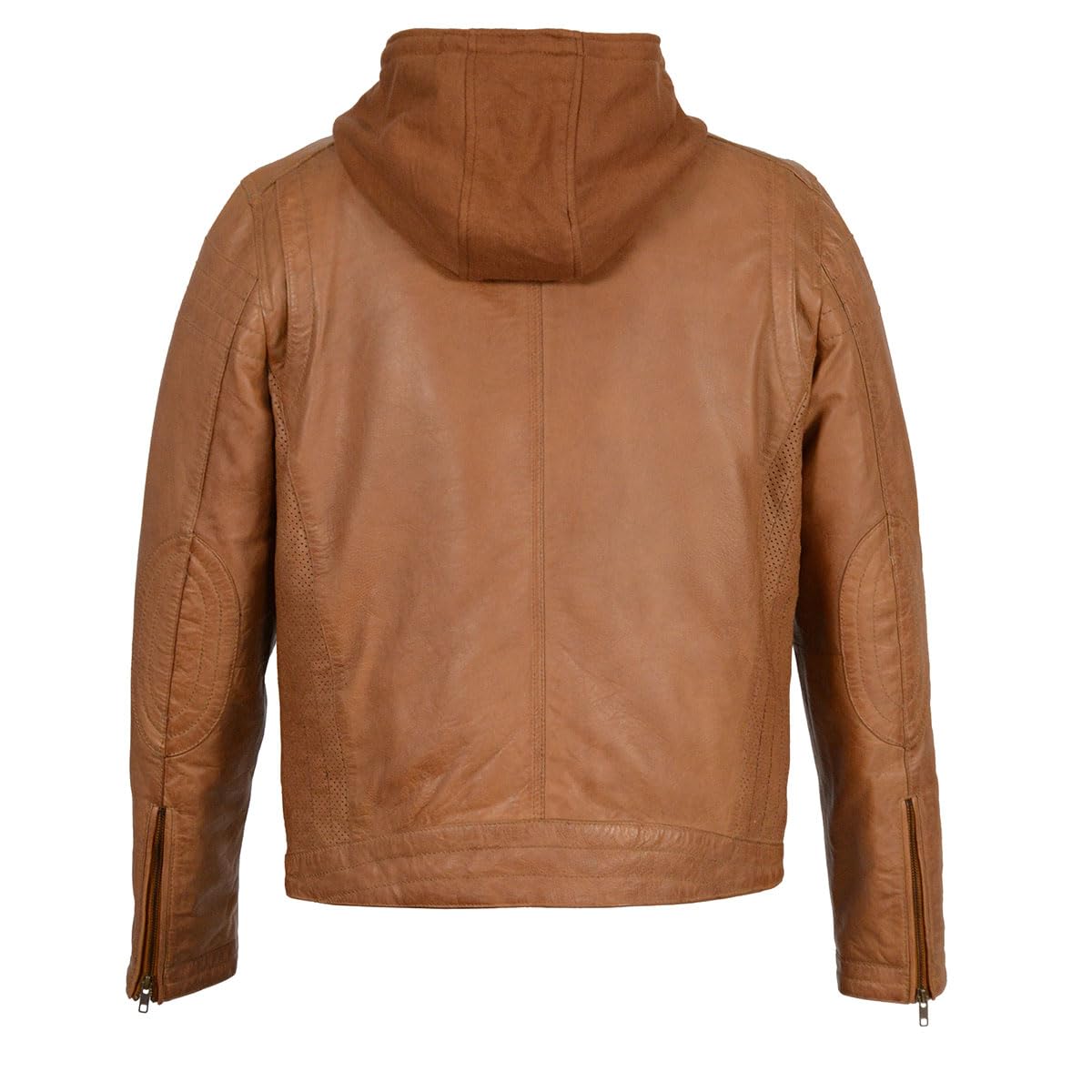 Milwaukee Leather Men's Anthracite Fashion Casual Leather Jacket with Removable Hood SFM1845 | Stylish Outerwear for Everyday Wear, Motorcycle Riding & Urban Fashion