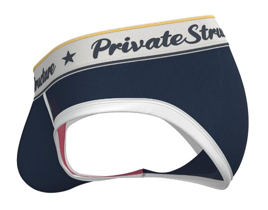 Private Structure Classic Mid Waist Mini Brief - Navy Blue Cotton Underwear for Women | Comfortable Everyday Panties for Work, Sleep & Lounge Wear