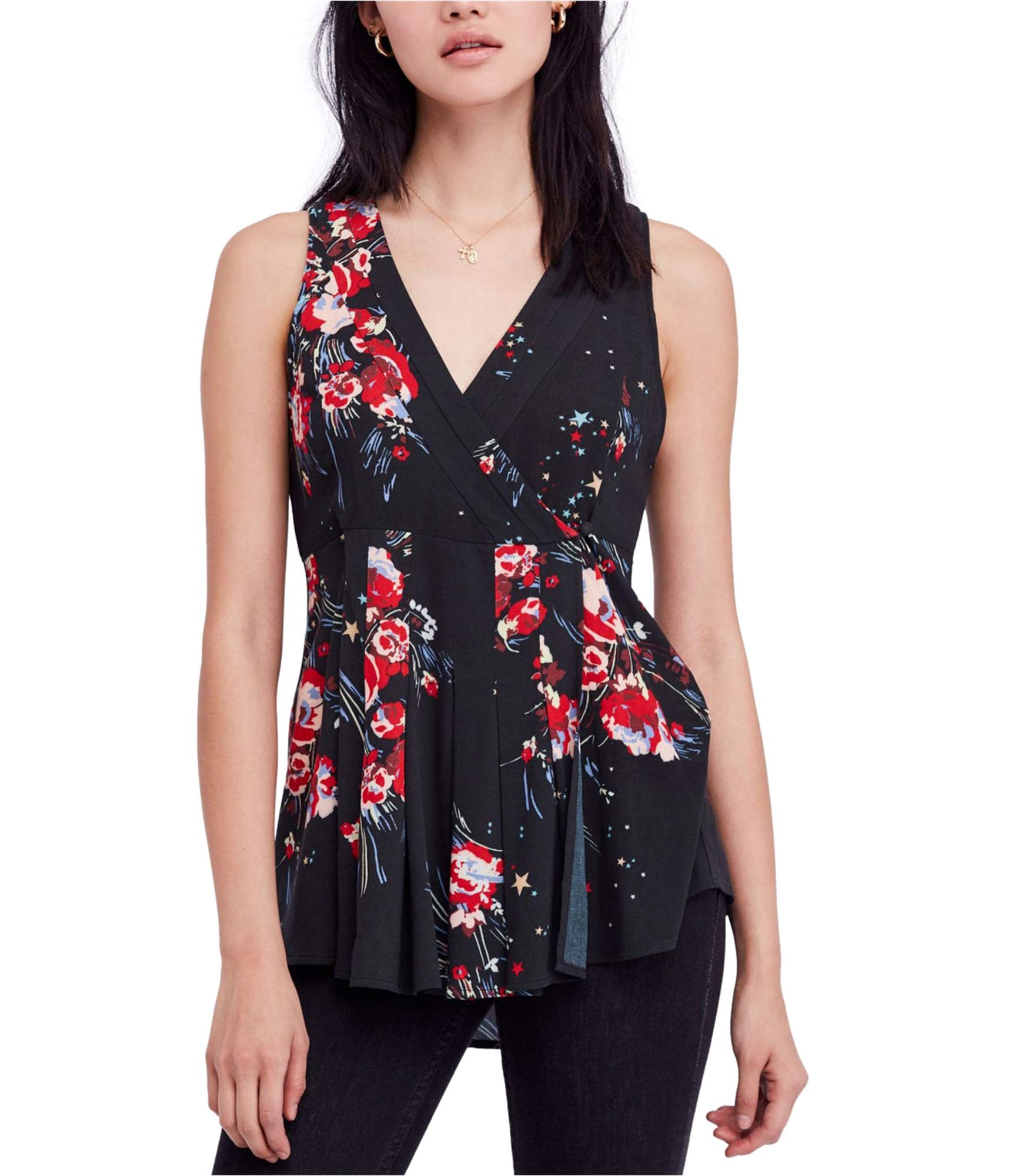 Free People Back to The Basics Tunic Top - Black, Size Small (Women's 4-6) | Casual Boho Chic Blouse for Everyday Wear, Layering & Weekend Outfits