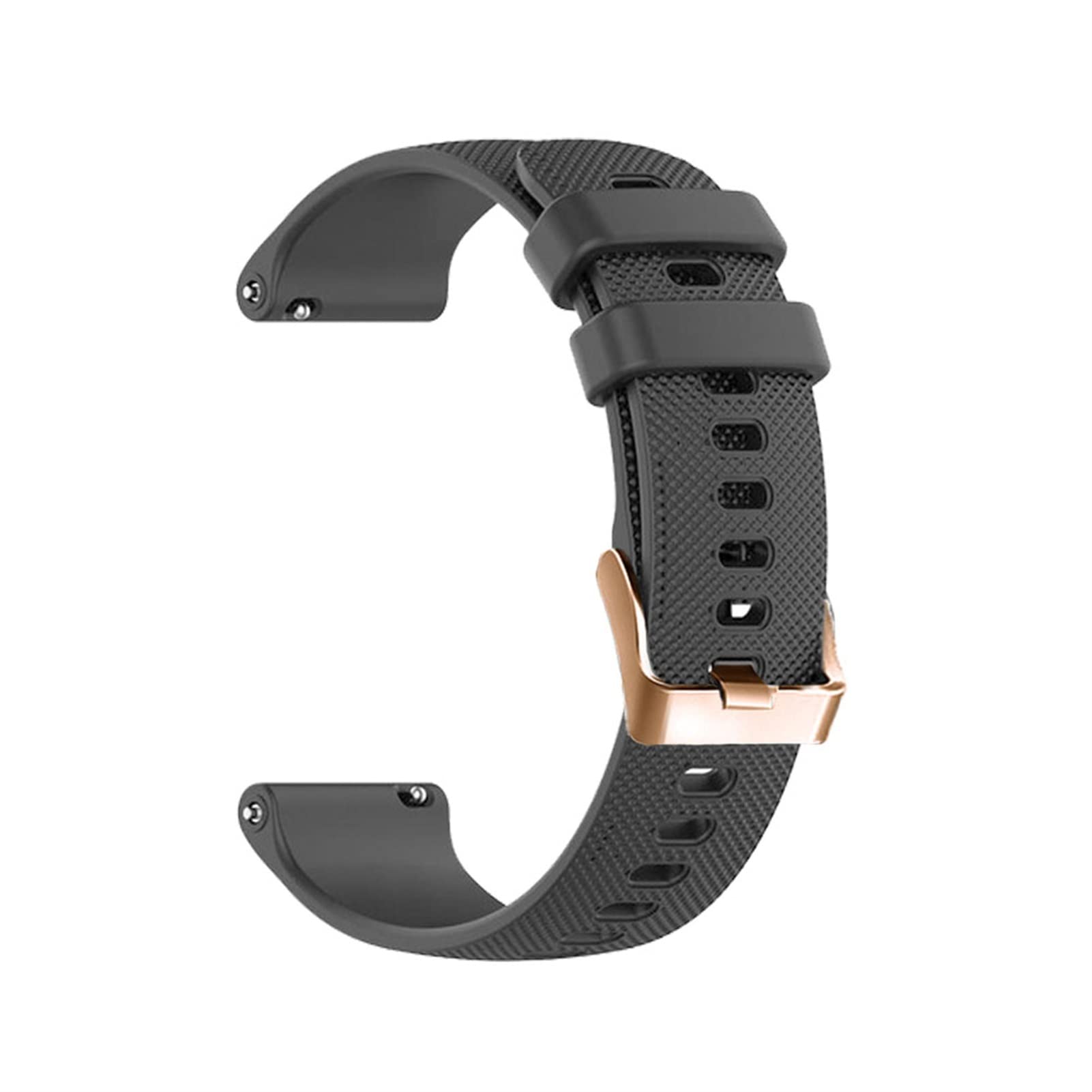 Replacement Silicone Watch Band for SUUNTO 3 Fitness Smartwatch - 20mm Universal Sport Wristband Strap (Coal Black) | Durable & Comfortable for Running, Gym & Outdoor Activities