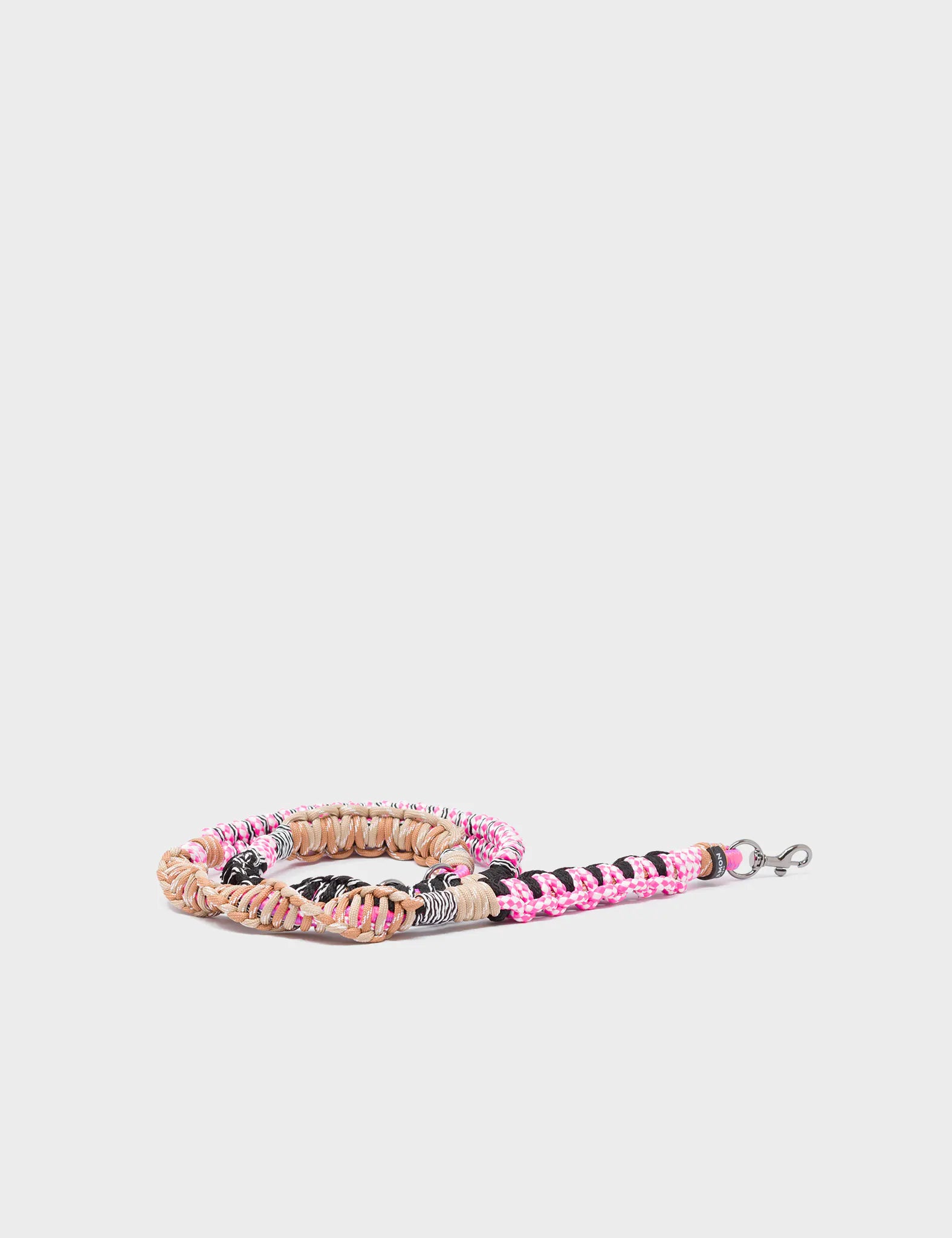 Detachable Shoulder Strap - Black, Fuchsia & Pink Handwoven Paracord for Hiking, Travel & Everyday Use