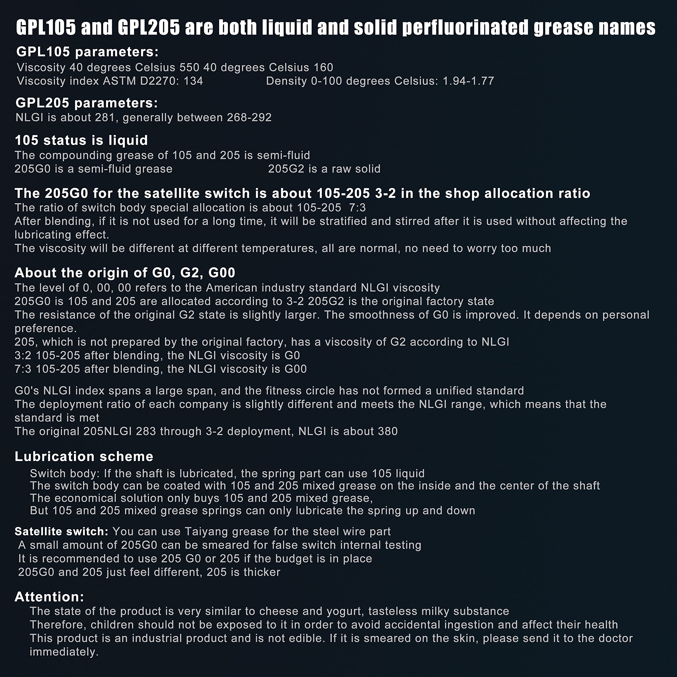 HONKID GPL 205G0 Mechanical Keyboard Switch Lube - 0.35 oz Lubricant for Keycaps & Stabilizers | Perfect for DIY Keyboard Modding, Gaming, and Typing Comfort