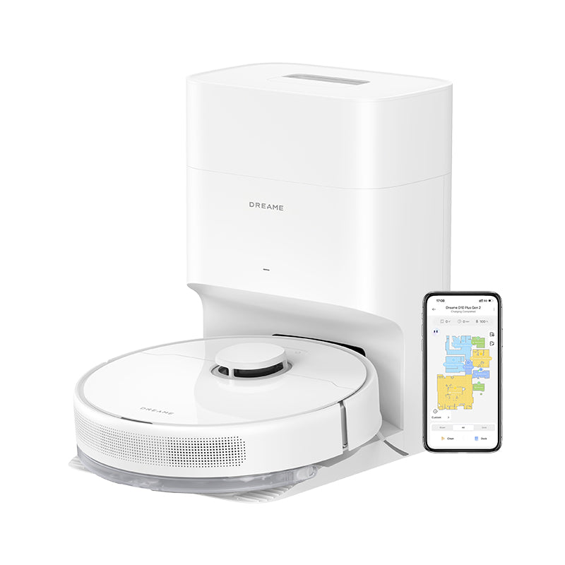 Dreame D10 Plus Gen 2 Robot Vacuum and Mop with Auto Empty Dock - Smart Self-Cleaning for Hardwood Floors & Carpets - Perfect for Pet Hair, Daily Cleaning in Homes & Apartments