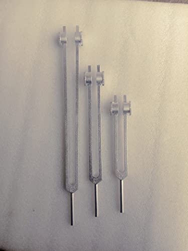 KVN OTTO Tuning Fork Set - 3 Unweighted Forks with Pouch & Mallet for Sound Healing Therapy | Accurate Frequency for Chakra Balancing, Meditation & Wellness | Perfect for Beginners & Energy Workers