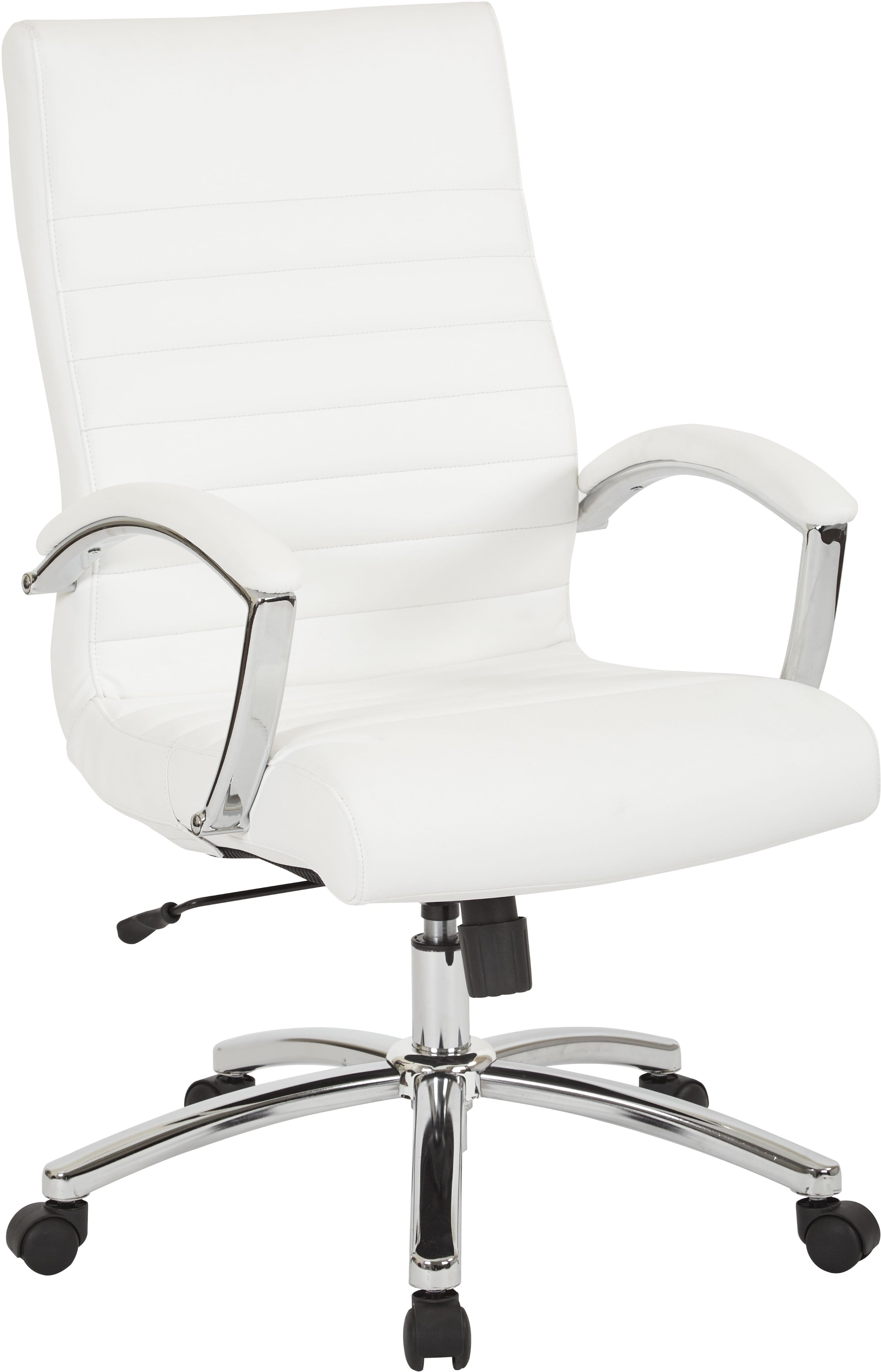 Office Star Work Smart™ Executive Mid Back Chair [FL92017C] - Ergonomic Office Chair for Comfort & Support - Perfect for Home & Business Workspaces