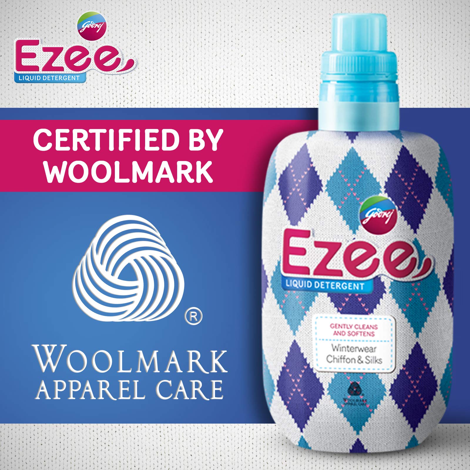 Godrej Ezee Liquid Laundry Detergent - 500g | Gentle on Clothes & Skin | Perfect for Hand Wash & Machine Wash | Ideal for Delicates, Baby Clothes & Everyday Laundry