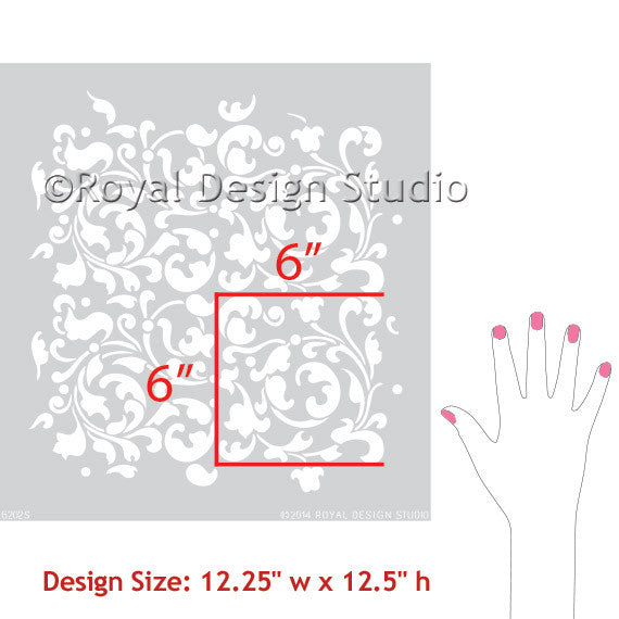 Premium Sultan Swirl Furniture Stencil for DIY Woodworking & Home Decor – Perfect for Cabinets, Tables, and Custom Furniture Projects